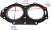 Recmar® Cylinder head gasket for Yamaha 66T-11181-A0