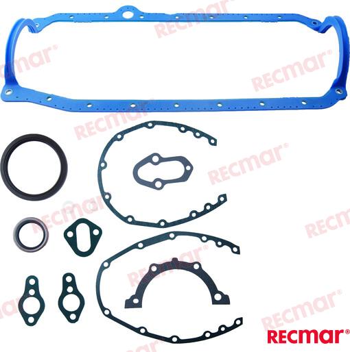 Recmar® Conversion Gasket Kit GM 4.3L 1-piece rear seal, balance shaft