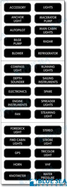 LABEL KIT  DC PANEL BASIC BLACK