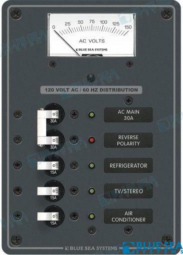 PANEL 230VAC METER/MAIN + 3 POS