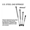 STAINLESS STEEL GAS SPRING (pluk dit fjedertryk og udvidet / komprimeret størrelse) ATTSS34-50-55