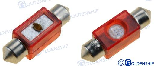 LED BULB FESTOON 1-12V RED 10268