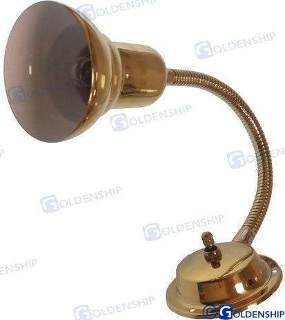 BULKHEAD LIGHT BRASS WITH FLEX 10425