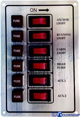 SWITCH PANEL 6S SILVER GS11193