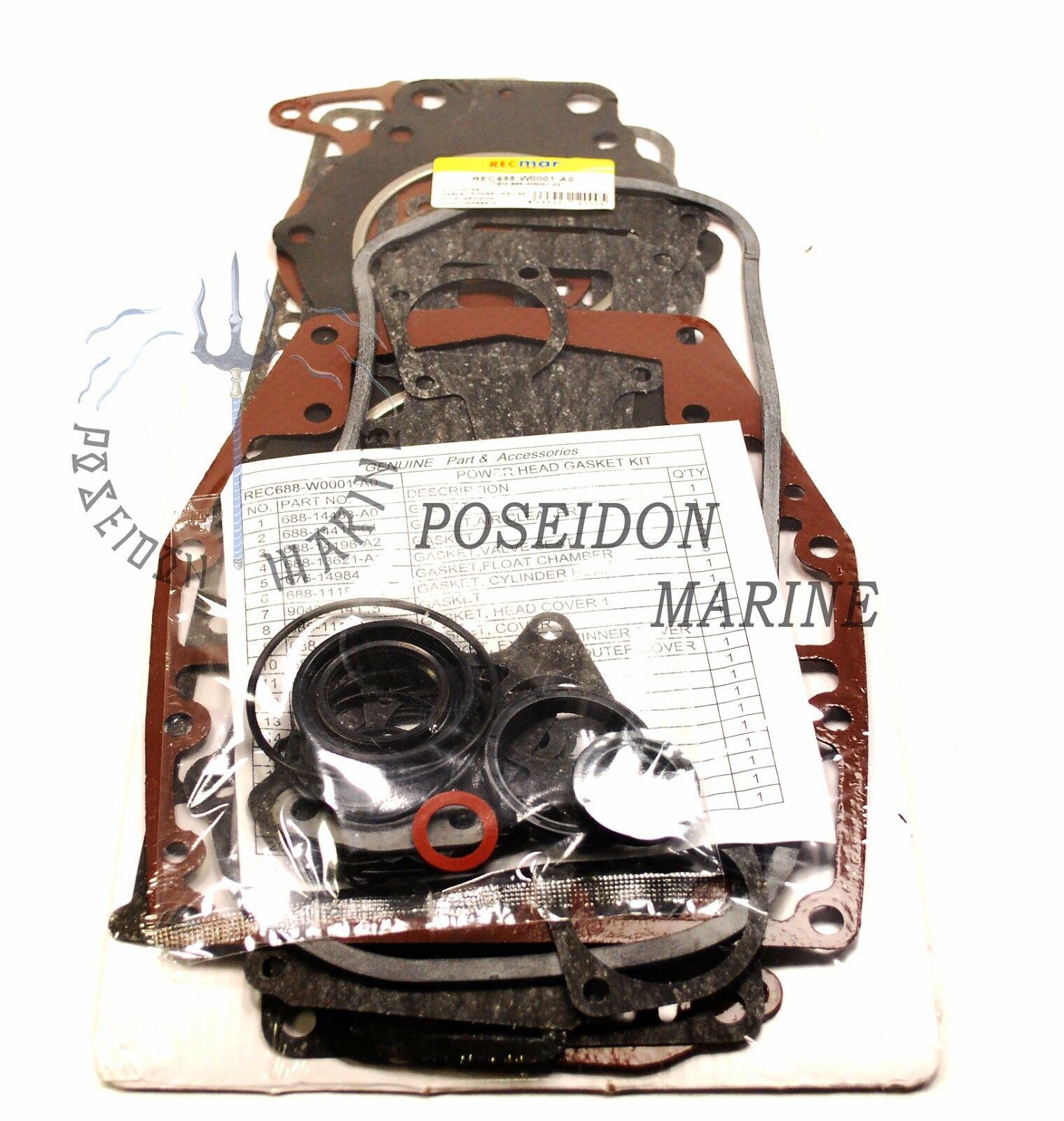 Powerhead gasket set for Yamaha 75-85HP RO: 688-W0001-A0 – Poseidon Marine