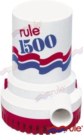 Rule 02 Bilge Pump 1500 GPH 12V DC Non-Automatic 1-1/8