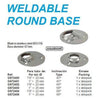 90o WELDABLE ROUND BASE 7/8"