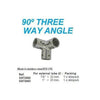 90o THREE WAY ANGLE 7/8"